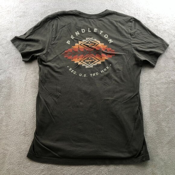 Pendleton Mens T-Shirt Large Short Sleeve Crew Neck Graphic Tee  Green Casual - Picture 8 of 8